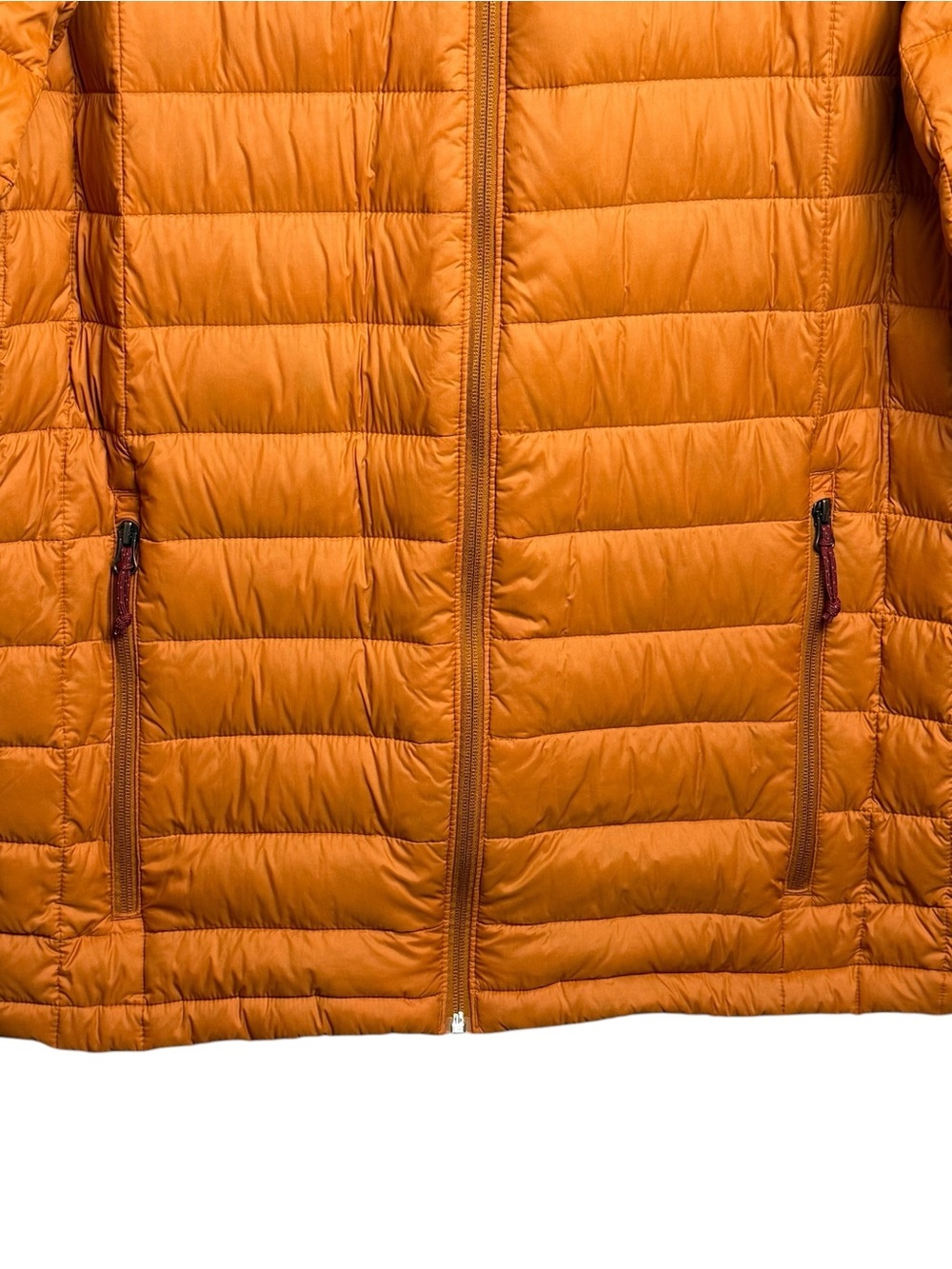 Columbia Down Jacket Men L Voodoo Falls 590 TD Turbodown Orange Lightweight Hood - Picture 3 of 14